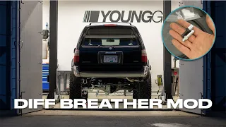 3rd gen 4Runner diff breather mod how to in under 5 minutes