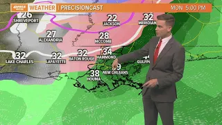 FORECAST: Ice possible on Monday and pipe-busting freeze for some Mardi Gras morning