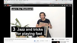 Learn the Washboard #3: Jazz and tricks for playing fast