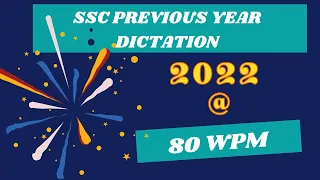 SSC Previous Year Dictation 2022 | Grade D Skill Test Dictation 80 wpm | Likho Steno Academy |