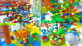 More than 5 types of building blocks!! Automatic elevator & colorful coaster