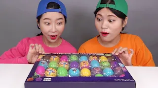 Mukbang 지구젤리 눈알젤리 먹방 Earth jelly eyeball jelly DONA 도나