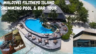 Maldives 🏝️ Swimming Pool🏊‍♀️ & Bar 🍻Full Tour Of Filitheyo Island Resort /Part - 5 Maldives trip