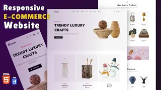 Build Complete Ecommerce Website using HTML CSS & JavaScript | Pure HTML CSS Project