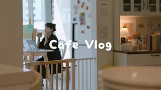 CAFE VLOG 👩🏻 A relexing cafe vlog to sleep | Coffee shop noise | ASMR