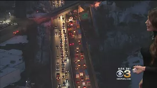 Dump Truck Fire Snarling Traffic On Pa. Turnpike WB In Upper Moreland Township