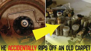 Man Embarks On a Treasure After He Accidentally Rips Off An Old Carpet