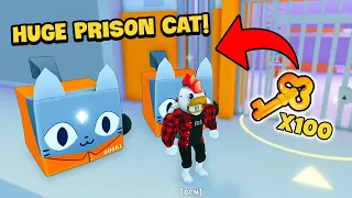 Mình Dùng 100 Golden Prison Key Giải Cứu HUGE PRISON CAT Trong Pet Simulator 99! - Roblox