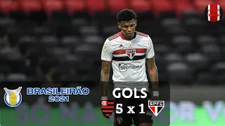 Gols - Flamengo 5x1 São Paulo - 13ª Rodada Brasileirão 2021