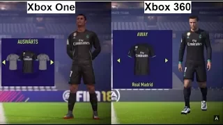 FIFA 18 - XBOX ONE VS XBOX 360 GRAPHICS COMPARISON GAMEPLAY.