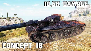 Concept 1B • 10,6K DAMAGE 6 KILLS • World of Tanks