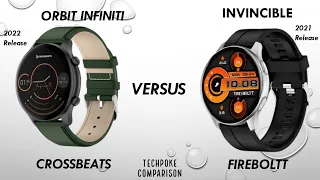 Crossbeats orbit INFINITI vs Fireboltt invincible 😯 same spec 🤔 diff. price #comparison #techpoke