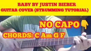 Baby by Justin Bieber Guitar Cover(Strumming Tutorial) NO CAPO!!!