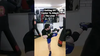 How To Get Off Centerline And Land The Liver Shot. Savate Tactics. #shorts #kickboxing #savate #mma