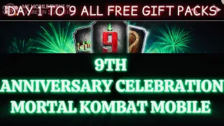 9th Anniversary All Free Celebration Gift Pack Mortal Kombat Mobile