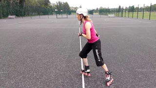 Tutorial: How to stop on rollerblades and inline skates using the Hockey Stop or Parallel Slide.