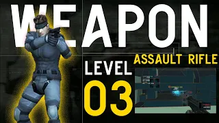 SNAKE (MGS1): Weapon - ASSAULT RIFLE Level 03 | MGS2: VR Missions (TOP RECORD)