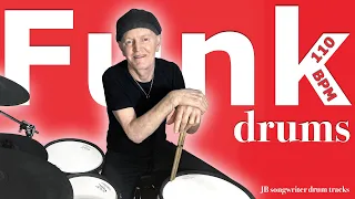 Funk Drum Beat 110 bpm 🥁 Drum Backing Track - JB - #48