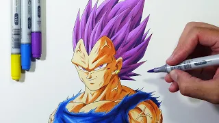 How To Draw Ultra Ego Vegeta - Step By Step Tutorial!