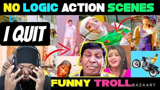 😂 No Logic Funny Action Scenes Troll 😆 Overaction Fight Scenes Troll | Gulfie (REACTION)