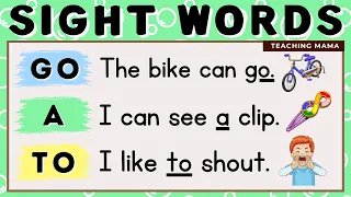 LET'S READ! | SIGHT WORDS SENTENCES | GO, A, TO | PRACTICE READING ENGLISH | TEACHING MAMA