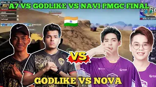 🇮🇳GODLIKE VS NOVA | A7 Vs GodL Vs Navi Fight In Pmgc Finals | GodLike Pmgc Highlights | GodL Vs Nova