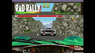 Rad Rally - Sega System 32 - Mountain Course Gameplay