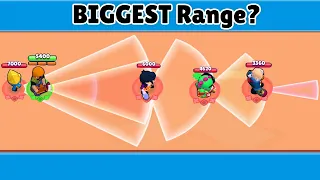 Who has the BIGGEST Range in Brawl Stars?! Funny Moments & Glitches & Fails #924