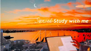 STUDY WITH ME / 2.5 HOURS  / Relaxing Lo-fi & Beautiful Sunset in California