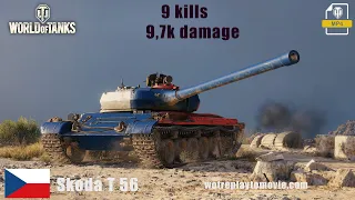 WOT World of Tanks Skoda T 56 - 9 kills 9,7k damage