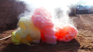 Experiment Devil's Toothpaste Explosion // Cola, Different Fanta, Sprite, Mentos