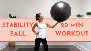 20 MINUTE STABILITY BALL WORKOUT | ultimate total body swiss ball workout | FIT BY LYS
