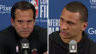 Erik Spoelstra and Joe Mazzulla react to Heat's Game 1 win over Celtics in the ECF | SportsCenter