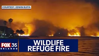 Merritt Island National Wildlife Refuge fire update: Lightning-sparked fire explodes to 2,500 acres