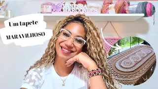 Tapete Carrocel com 1,90mt /Trilho de Mesa em Crochê / @VanessaMarcondes  #vlog #crochet