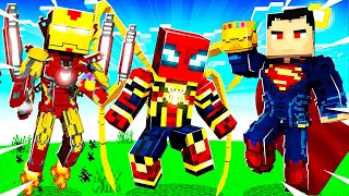 Unlocking EVERY SUPERHERO in Minecraft (Spiderman, Superman, Ironman & More)