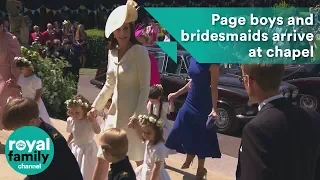 Prince George and Princess Charlotte among page boys and bridesmaids