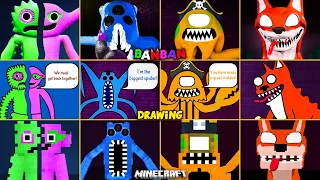 Garten of Banban 1,2,3,4,5,6,7 ALL JUMPSCARES vs DRAWING vs MINECRAFT #3