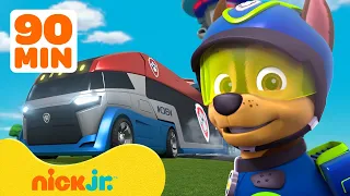 PAW Patrol Best Moments on the PAW Patroller! w/ Chase 🚐 90 Minute Compilation | Nick Jr.