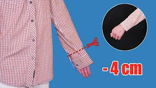 How to shorten sleeves on the shirt without going to the tailor!