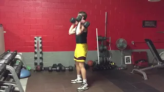 Dumbbell Power Clean And alternate leg split Jerk