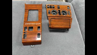 W124 wood restoration wood trim Central console w124belgium