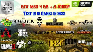 GTX 1650 + i3-10100F Test in 18 Games in 2022 1080p