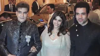 Ekta Kapoor, Jeetendra And Tusshar Kapoor At Isha Ambani's Wedding Reception