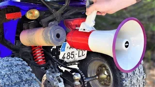 EXPERIMENT MEGAPHONE on QUAD EXHAUST