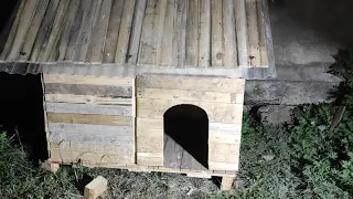 Pallet wood dog house - DIY