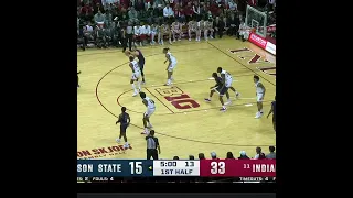 Indiana's Malik Reneau Finds Tamar Bates for 3 vs. Jackson State | Indiana Men's Basketball