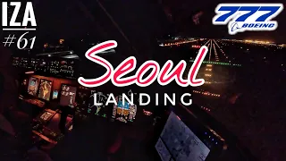 B777 ICN 🇰🇷 Seoul Incheon | LANDING 34L | 4K Cockpit View | ATC & Crew Communications