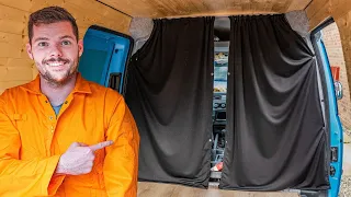 How To Install A Blackout Cab Curtain In A Volkswagen Caddy Van!