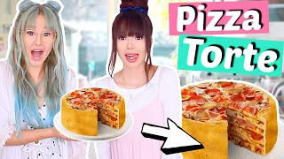 Wir backen eine PIZZA TORTE 😮 einfach irre 🤦🏻‍♀️ Rezept DIY | ViktoriaSarina